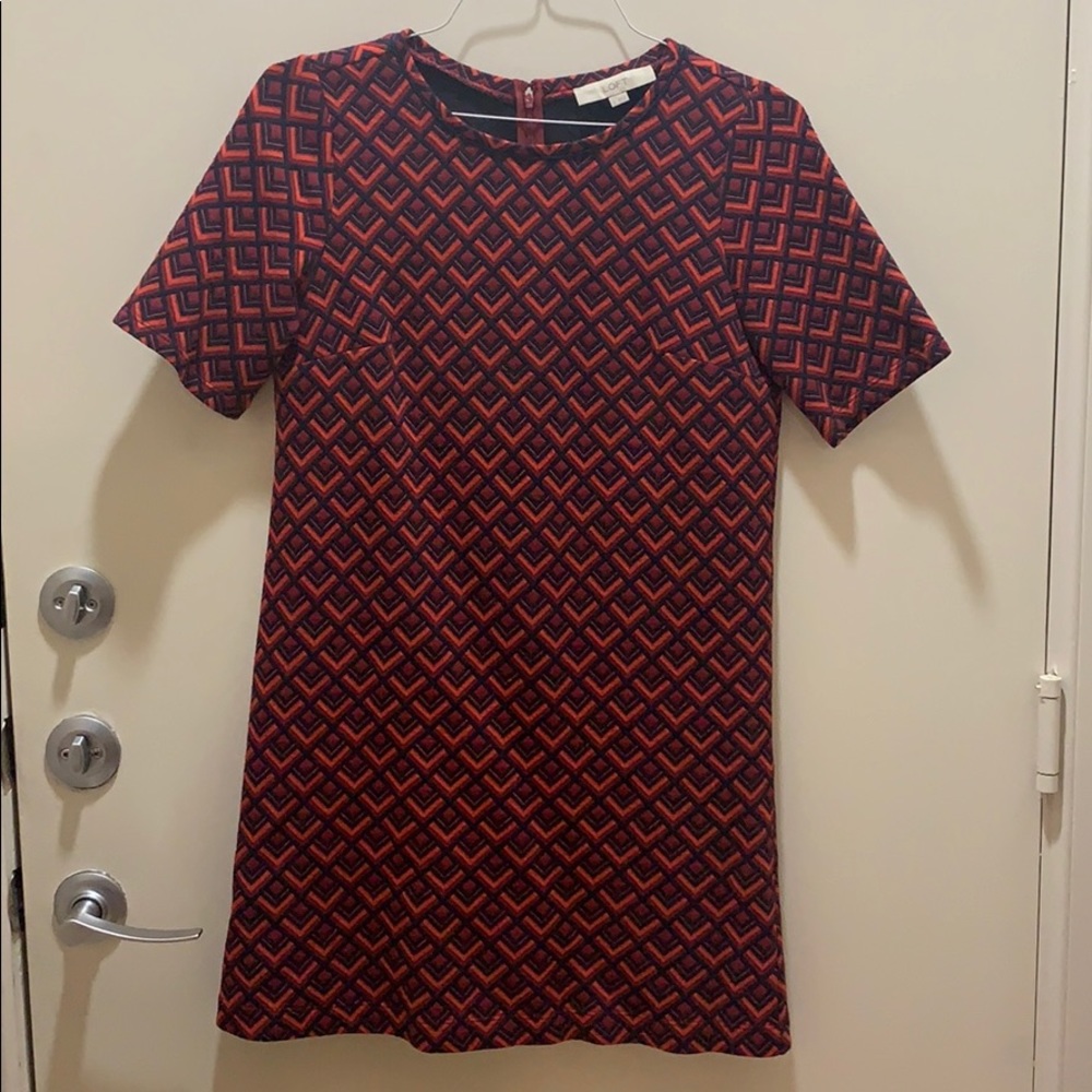 Loft shift dress- short sleeve